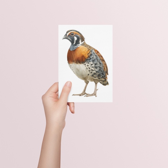 Watercolor Quail Wall Art Print, Unframed - Vibrant Nature-Inspired Home Decor - Picture 5 of 6